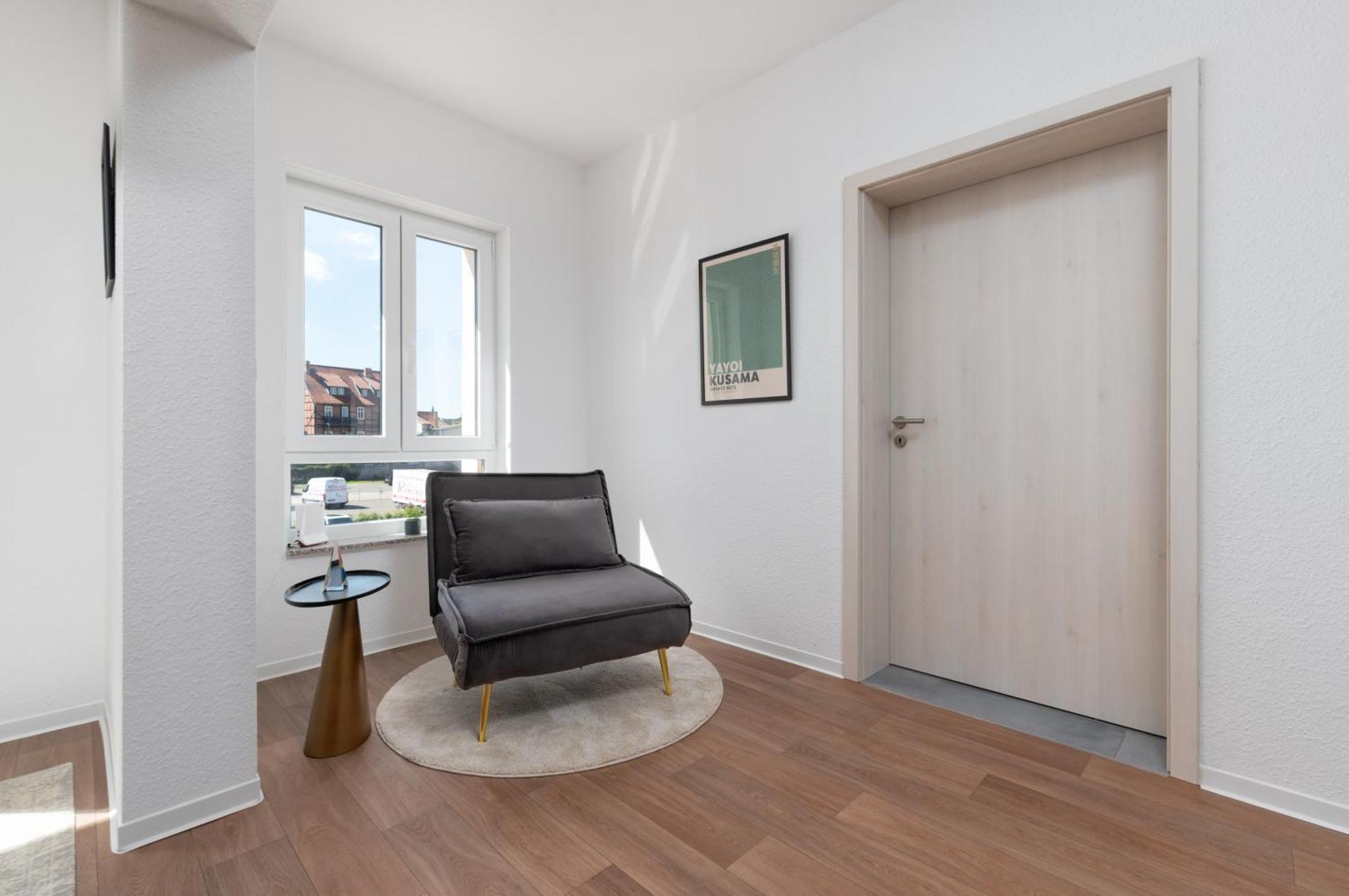 Design-Wohnung, Altstadt, Parkplatz, Netflix 奎德林堡 外观 照片